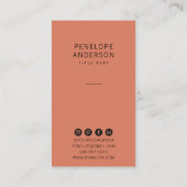 テラコッタバーンオレンジミニマリストボモダンホ 名刺 (裏面)