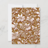 テラコッタバーンオレンジモダン色の植物学ボホ セーブザデート (裏面)