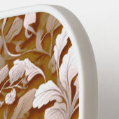 テラコッタバーンオレンジモダン色の植物学ボホ ピックルボールラケット (左詳細)