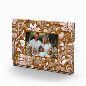 テラコッタバーンオレンジモダン色の植物学ボホ フォトブロック (右)