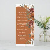 テラコッタバーンオレンジラストフローラ結婚アーチ プログラム (スタンド正面)