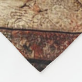 テラコッタパッチワークキルト素朴レトロヴィンテージ フリースブランケット (角)