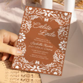 テラコッタパペルピカドメキシコ産ベビーシャワー 招待状