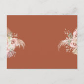 テラコッタパンパスグラスアーチファースト聖餐式 インビテーションポストカード (裏面)