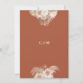 テラコッタパンパスグラスアーチブライダルティーパーティー 招待状 (裏面)