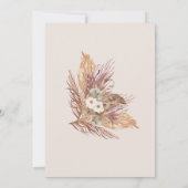 テラコッタパンパスグラスセーブ・ザ・デイト | 素朴 招待状 (裏面)