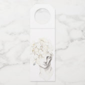 テラコッタパンパスグラスピトロピカル結婚フローラ ボトルネックタグ (裏面)