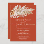 テラコッタパンパスグラスファンシー何も愛 招待状 (正面/裏面)