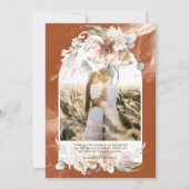 テラコッタパンパスグラスフローラ写真ありがとう サンキューカード (正面)