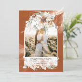 テラコッタパンパスグラスフローラ写真ありがとう サンキューカード (スタンド正面)