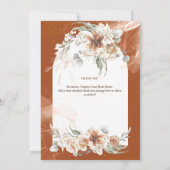 テラコッタパンパスグラスフローラ写真ありがとう サンキューカード (裏面)