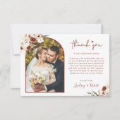 テラコッタパンパスグラスフローラ結婚アーチの写真 サンキューカード (正面)