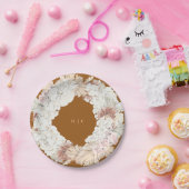 テラコッタパンパスグラスフローラ結婚披露宴 ペーパープレート (パーティー)