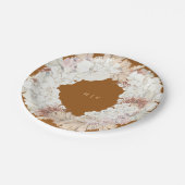 テラコッタパンパスグラスフローラ結婚披露宴 ペーパープレート (アングル)