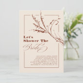 テラコッタパンパスグラスボホブライダルシャワー写真 招待状 (スタンド正面)