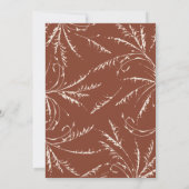 テラコッタパンパスグラスボモダンホブライダルシャワー 招待状 (裏面)