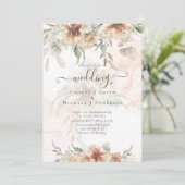 テラコッタパンパスグラスボ結婚ホズ 招待状 (スタンド正面)