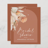 テラコッタパンパスグラスモダンブライダルシャワーゲーム (正面/裏面)