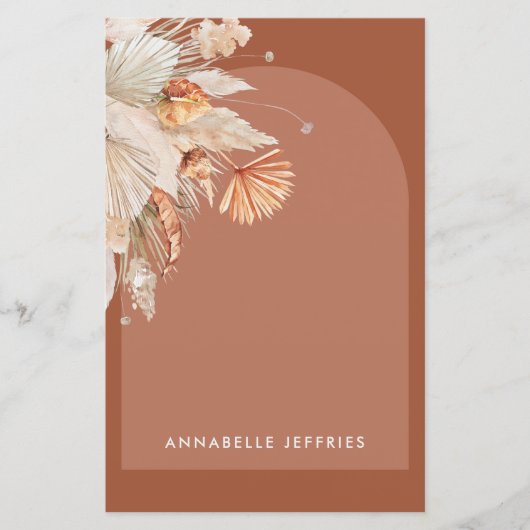 テラコッタパンパスグラスモダンブライダルシャワー (正面)