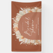 テラコッタパンパスグラスモダンブライダルシャワー 横断幕 (縦)