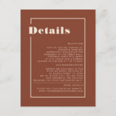 テラコッタパンパスグラスモミ結婚ナリスト詳細 エンクロージャーカード (正面)