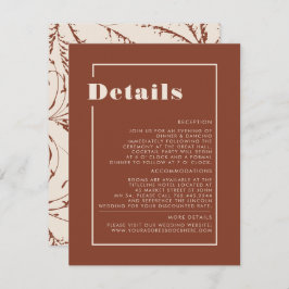 テラコッタパンパスグラスモミ結婚ナリスト詳細 エンクロージャーカード