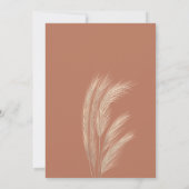 テラコッタパンパスグラス水彩ブライダルシャワー 招待状 (裏面)