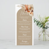 テラコッタパンパスグラス焼きオレンジボホアーチ メニュー (スタンド正面)