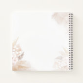 テラコッタパンパスグラス結婚スクリプトのゲストブック ノートブック (裏面)