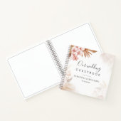 テラコッタパンパスグラス結婚スクリプトのゲストブック ノートブック (内部)