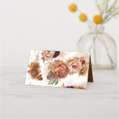 テラコッタパンパスグラス結婚ズ座席表 プレイスカード (裏面)