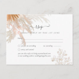 テラコッタパンパスグラス結婚トロピカル ポストカード