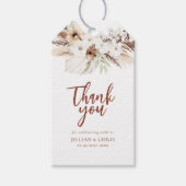 テラコッタパンパスグラス結婚フローラのギフトラベル ギフトタグ (正面)