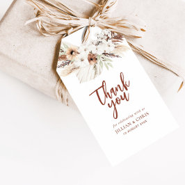 テラコッタパンパスグラス結婚フローラのギフトラベル ギフトタグ