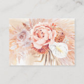 テラコッタパンパスグラス結婚フローラサイト 名刺 (裏面)