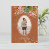 テラコッタパンパスグラス結婚写真救のThe Dat セーブザデート (スタンド正面)