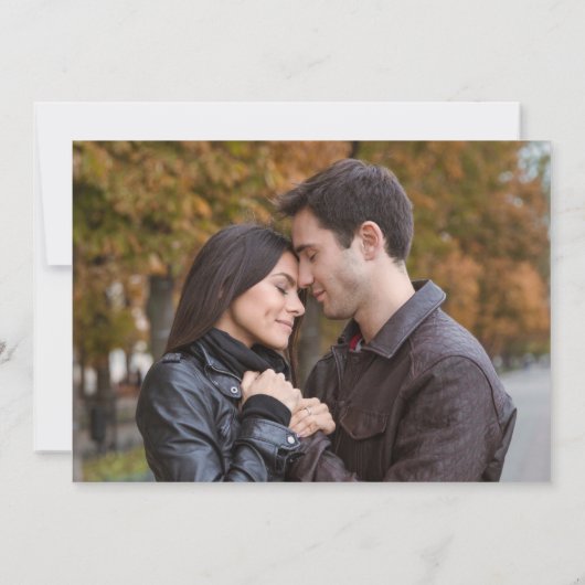 テラコッタパンパスフローラ写真秋の結婚式 セーブザデート (裏面)