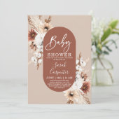 テラコッタパンパスベビーシャワー招待状 招待状 (スタンド正面)