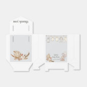 テラコッタパンパスボホキュートベアーベイビーシャワー フェイバーボックス (折り畳みなし)