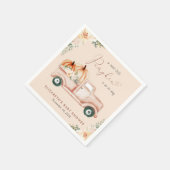 テラコッタパンプキントラックベビーシャワー スタンダードカクテルナプキン (角)