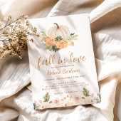 テラコッタパンプキンフローラ秋ブライダルシャワー 招待状