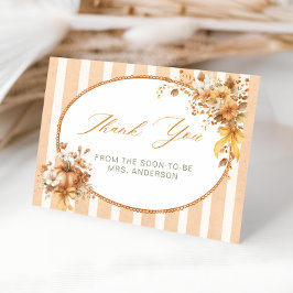 テラコッタパンプキンブライダルシャワーサンキューカード サンキューカード