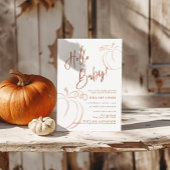 テラコッタパンプキン秋ボヘミアンベビーシャワー 招待状