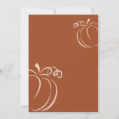 テラコッタパンプキン秋ボヘミアンベビーシャワー 招待状 (裏面)