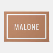 テラコッタパーソナライズされたファミリー名 ドアマット (正面)