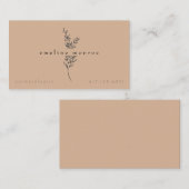 テラコッタパーソナライズされたボタニカル名刺 名刺 (正面/裏面)