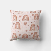 テラコッタパーソナライズされたレインボーネームガール クッション (裏面)