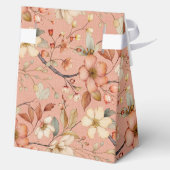 テラコッタパーソナライズされたワイルドフラワーベビーシャワー フェイバーボックス (裏面)