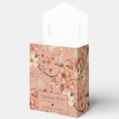 テラコッタパーソナライズされたワイルドフラワーベビーシャワー フェイバーボックス (見開き)