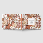 テラコッタパーソナライズされた秋秋の結婚式 ゲストブック (全面)